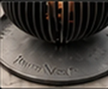 Detail van de stalen onderplaat